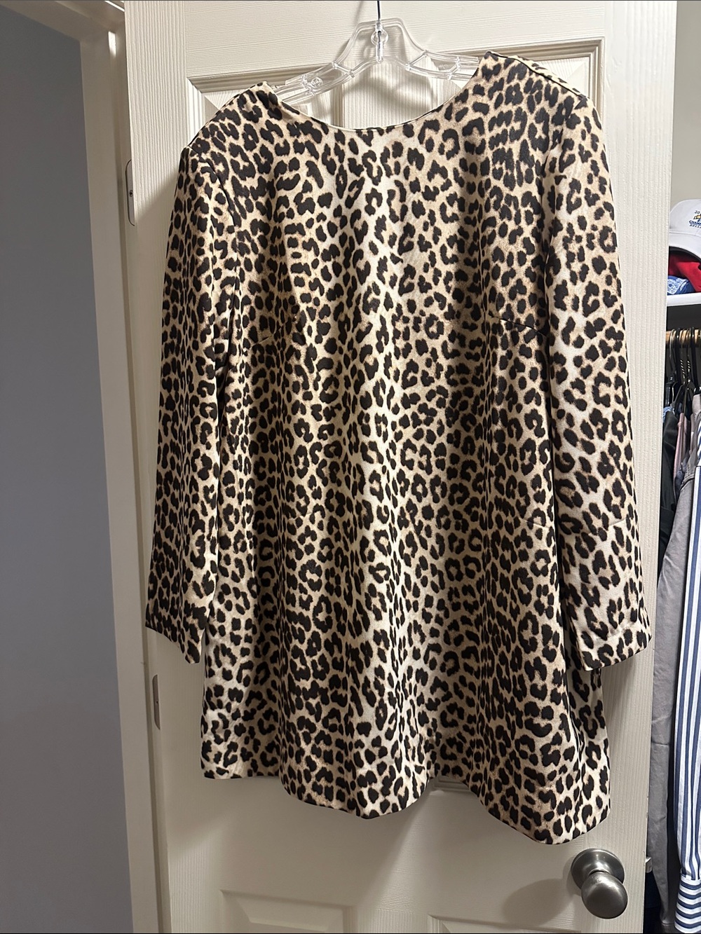 H&M Leopard Print A-Line Dress - Beige and Black